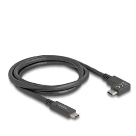 DeLock USB-C® Kabel USB-C® Stecker, USB-C® Stecker gewinkelt links - 24 pin m zu 24 pin (M)