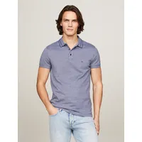 Tommy Hilfiger Poloshirt »PRETWIST MOULINE SLIM FIT POLO«, mit melierter Optik Gr. XXL, Faded indigo / white) , 83578204-XXL