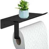 Toilettenpapierhalter Ohne Bohren – Aluminiumhalterung Mit Kleber Und Schrauben – Wandmontage – Für Bad Und Küche