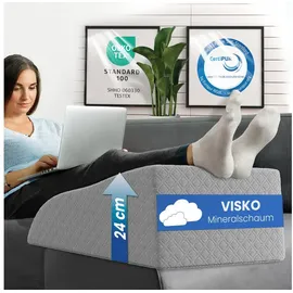 eloneo Bein-Lagerungskissen »Visko«, hoch, 62x40x24cm, grau