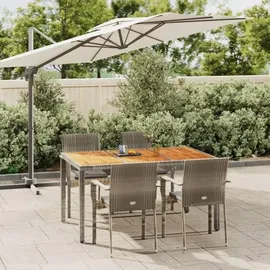 vidaXL Garten-Essgruppe 5-tlg. Grau