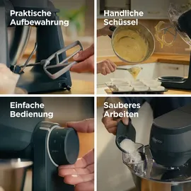 Kenwood Multi Tasker KHC30.070GY Grau inkl. Küchenmaschine + Mixer + Fleischwolf
