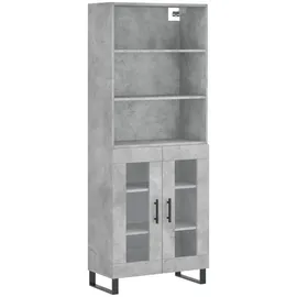 vidaXL Highboard Highboard Betongrau 69,5x34x180 cm Holzwerkstoff (1 St) grau
