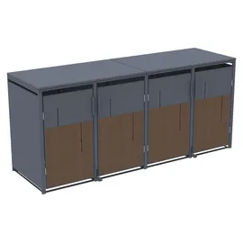 FM-SOLAR Mülltonnenbox 265 x 80 x 116 cm anthrazit