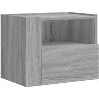 VidaXL Wand-Nachttisch Grau Sonoma 45x30x35 cm