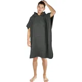 Normani Badeponcho aus Bio-Baumwolle Sitra in Anthrazit | Gr.: onesize