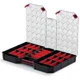 Prosperplast Sortimentsbox Tager Carbo Organizer Kunststoff schwarz