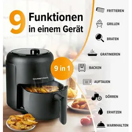 GOURMETmaxx Heißluftfritteuse 2,3 l schwarz