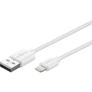 Wentronic Goobay Lightning/USB-A Lade- und Synchronisationskabel 1.0m weiß (54600)