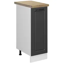 Vicco Apothekerschrank R-Line Anthrazit Landhaus/Weiß 30 cm AP Eiche