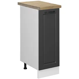 Vicco Apothekerschrank R-Line Anthrazit Landhaus/Weiß 30 cm AP Eiche