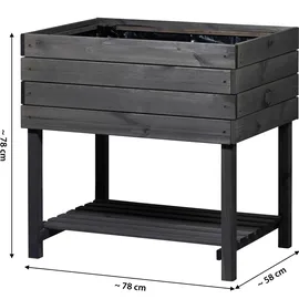 Dobar Hochbeet Kubus 2.0 78 x 58 x 78 cm Anthrazit