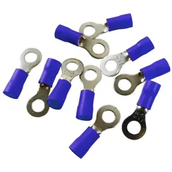 10Stk Ringkabelschuhe Quetschkabelschuhe Ringösen 8mm blau MSZ 1,5-2,5mm2 MSZ-2,5/8
