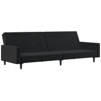 VidaXL Schlafsofa 2-Sitzer Schwarz Samt