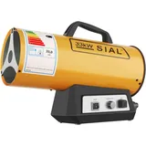 Gasheizer Gasheizgebläse Heizkanone Heißluftgebläse Bauheizer Heißluftgenerator Gas Heizgerät Heizstrahler Mechanischer Schalter/Piezo-Zündung, Gelb