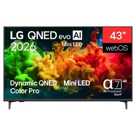 LG 43QNED80B6B 43" QNED evo AI Mini LED 4K TV