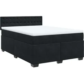 vidaXL Boxspringbett 140 x 200 cm Schwarz