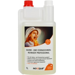 NOVADUR Sahne- und Eismaschinenereiniger Professional , Spezialreiniger für alle Sahne- und Eismaschinen, 1000 ml - Doppelhals-Dosierflasche