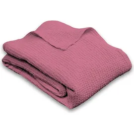 sleezzze Waffelpiqué Decke 75 x 120 cm Rosa
