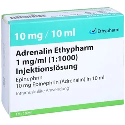 ADRENALIN Ethypharm 1 mg/ml 1:1000 Injektionslsg. 10X10 ml