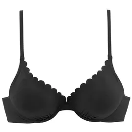 LASCANA Bügel-Bikini-Top Scallop Schwarz 36 Cup D