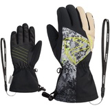 Ziener Laval Ski-Handschuhe/Wintersport | wasserdicht, extra warm, Wolle, Galaxy Print, 4,5