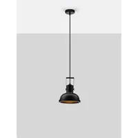 Nova Luce Ruvi 1-flg. Ø 22 cm schwarz