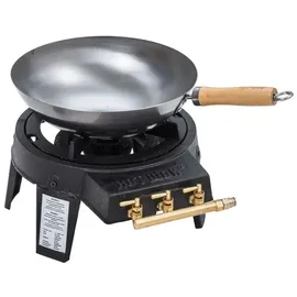 HOT WOK Gasbrenner Wok 12 kW Profi mit Wok, Schlauch und Regler