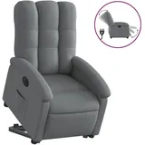 vidaXL Relaxsessel mit Aufstehhilfe Elektrisch 93 x 101 x 0 cm Dunkelgrau