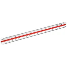 Wedo Dreikantmaßstab 5255001 Kunststoff, 30cm, Architekt 1, Teilung 1:20, bis 1:125)
