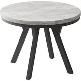 WFL GROUP Esstisch, Hellgrau, Rund,Rund, 90x76x90 cm, Esszimmer, Tische, Esstische