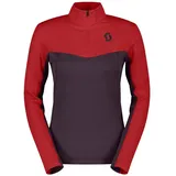 Scott Defined Light Fleece Mit Halbem Reißverschluss - Power Red / Rich Purple - M