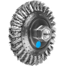 pferd tools Kegelbürste gezopft KBG Ø 125x15 mm M14 Edelstahl-Draht-Ø 0,50mm Winkelschleifer