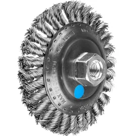 pferd tools Kegelbürste gezopft KBG Ø 125x15 mm M14 Edelstahl-Draht-Ø 0,50mm Winkelschleifer