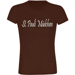 multifanshop Damen T-Shirt - St. Pauli - St. Pauli Mädchen - Druck weiß - Frauen