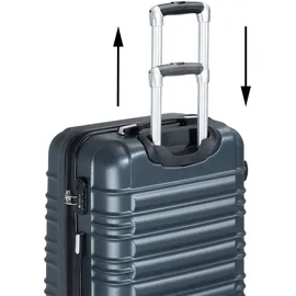 Juskys Rom Koffer-Set 4-tlg. grau/anthrazit