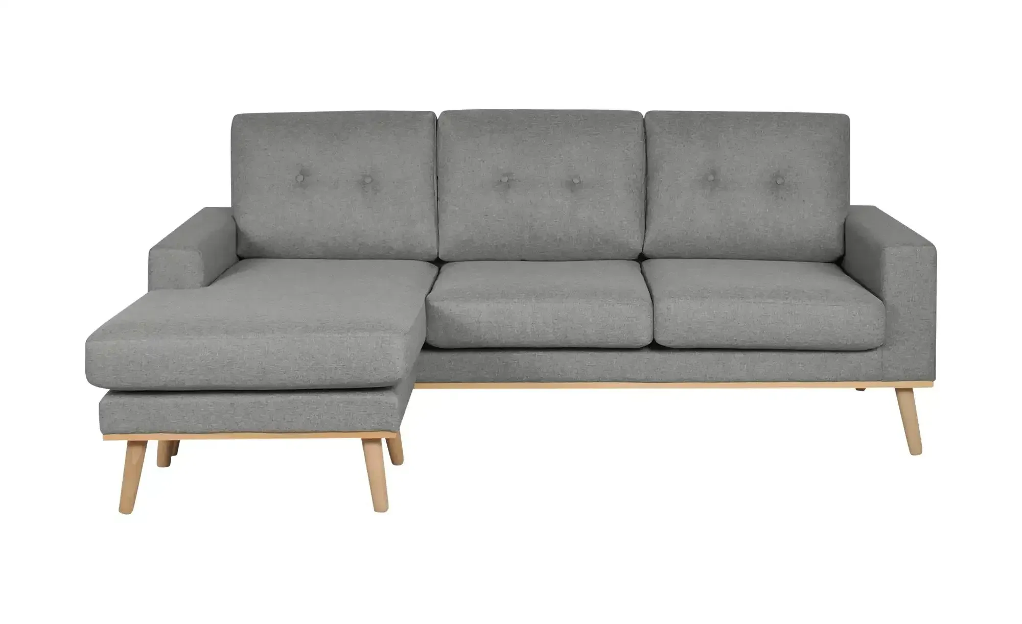 Ecksofa beidseitig stellbar ¦ grau ¦ Maße (cm): B: 211 H: 88 T: 139