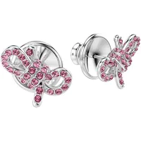 Swarovski Lifelong Bow Ohrstecker, Schleife, Rosa, Rhodiniert