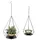 DanDiBo Ambiente Blumenampel 2er Set 6 Ecken Innen Metall 96095 Schwarz