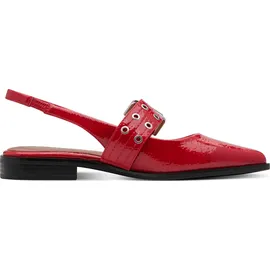 Marco Tozzi Damen Pumps weiches Feel Me Fußbett weiches Innenfutter Vegan Vegan, rot (RED PATENT), 39 EU