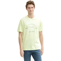 Tom Tailor Herren, 1037735 T-Shirt aus Baumwolle mit Label