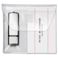 VELOFLEX 2256010 - USB Stick-Hüllen USB-Stick-Tasche Visitenkartenhülle, PP, 10 x 10 cm, selbstklebend, glasklar, 5 Stück