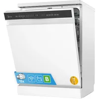 Midea Geschirrspüler 60 cm Freistehend & Unterbaufähig, 15 Maßgedecke, 42dB Leise, Startzeitvorwahl 24h, 9 Programme, Ion Dishfresh, Automatische Önung, Spülmaschine mit WiFi, MDWEF1533DW-EB