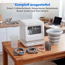 Medion DWT30 Tischgeschirrspüler (freistehend, 3 Maßgedecke, 598 mm, Weiß)