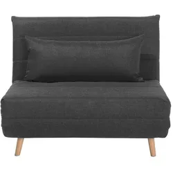 1-Sitzer Schlafsofa SETTEN Stoff Dunkelgrau