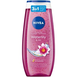 NIVEA Waterlily & Oil Duschgel (250 ml), pH-hautneutrale Pflegedusche mit frischem Duft nach Wasserlilie, verwöhnende Dusche mit pflegenden Ölperlen