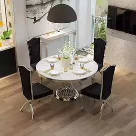 aea Runder Tisch 130 x 76 cm gold