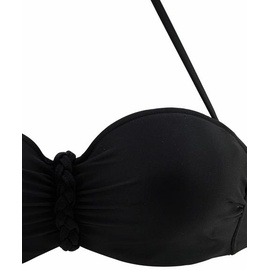 Buffalo Bügel-Bandeau-Bikini, mit Flecht-Detail, schwarz