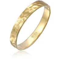 KUZZOI Ringe - Ring Bandring Herrenring Gehämmert 375er Gelbgold - Gr. 64 MM - in Gelbgold - für Damen