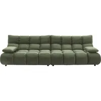 Home Affaire 4-Sitzer HOME AFFAIRE "Cozy Bubble, mit klappbaren Armlehnen, Breite 290cm", turtle, B:290cm H:85cm T:108cm, Sofas, mit eleganter Steppung, Rundumbezug & weicher Polsterung